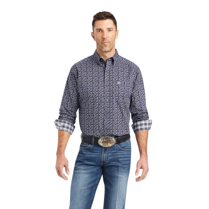 Ariat Hemden Herren - Relentless Trailblazer Stretch Classic Fit Navy ( HCJPK-4356 )